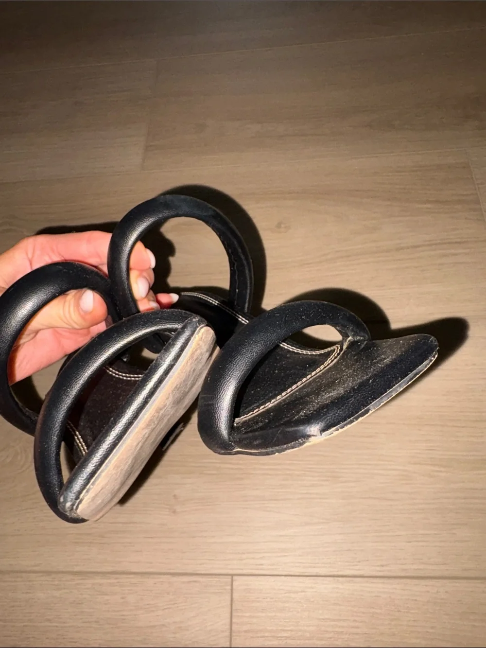Black Women's Double Strap Slide Sandals - ASOS
